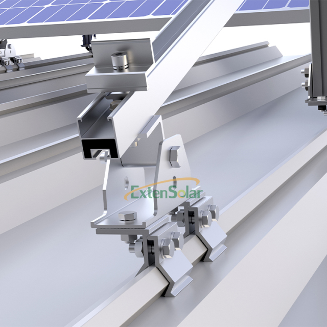 Adjustable Angle Solar Panel Metal Tin Roof Mounting Bracket Pitched Solar Mounting System