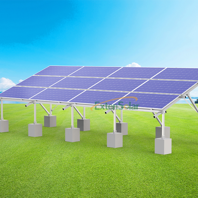 Solar Power Plant Carbon Steel Ground Mount Solar Panel Racks Solar Mounting System Installed by Ground