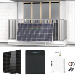 OEM 2KW All-in-One Balcony Solar System Kit Easy Installation Wall Balcony Solar Bracket  Anti Einspeisung Plug&Play