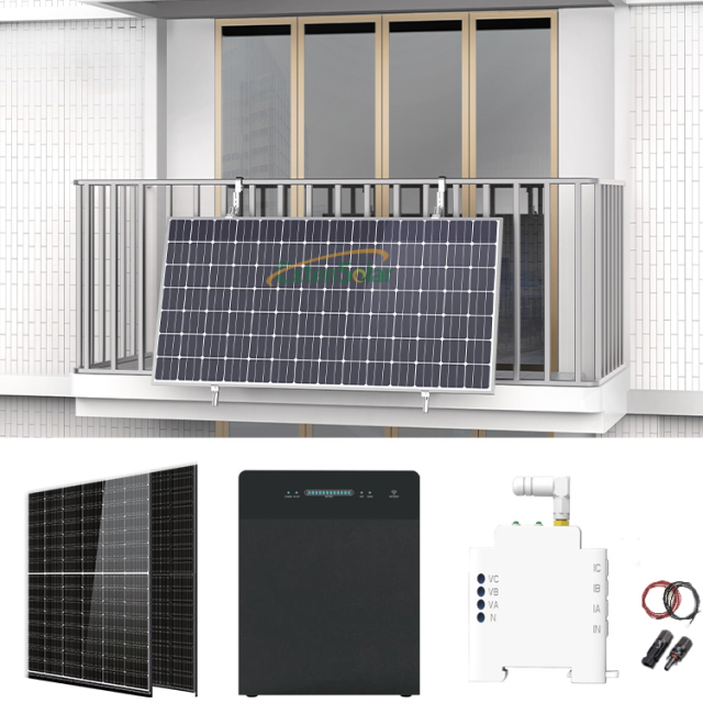 OEM 2KW All-in-One Balcony Solar System Kit Easy Installation Wall Balcony Solar Bracket  Anti Einspeisung Plug&Play