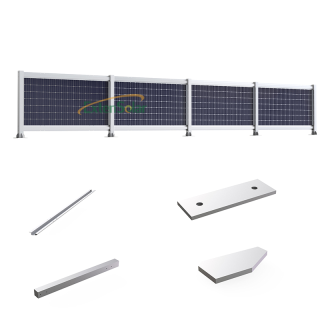 Solar Fence Ground Rack Vertical Solar Farm Mounting System