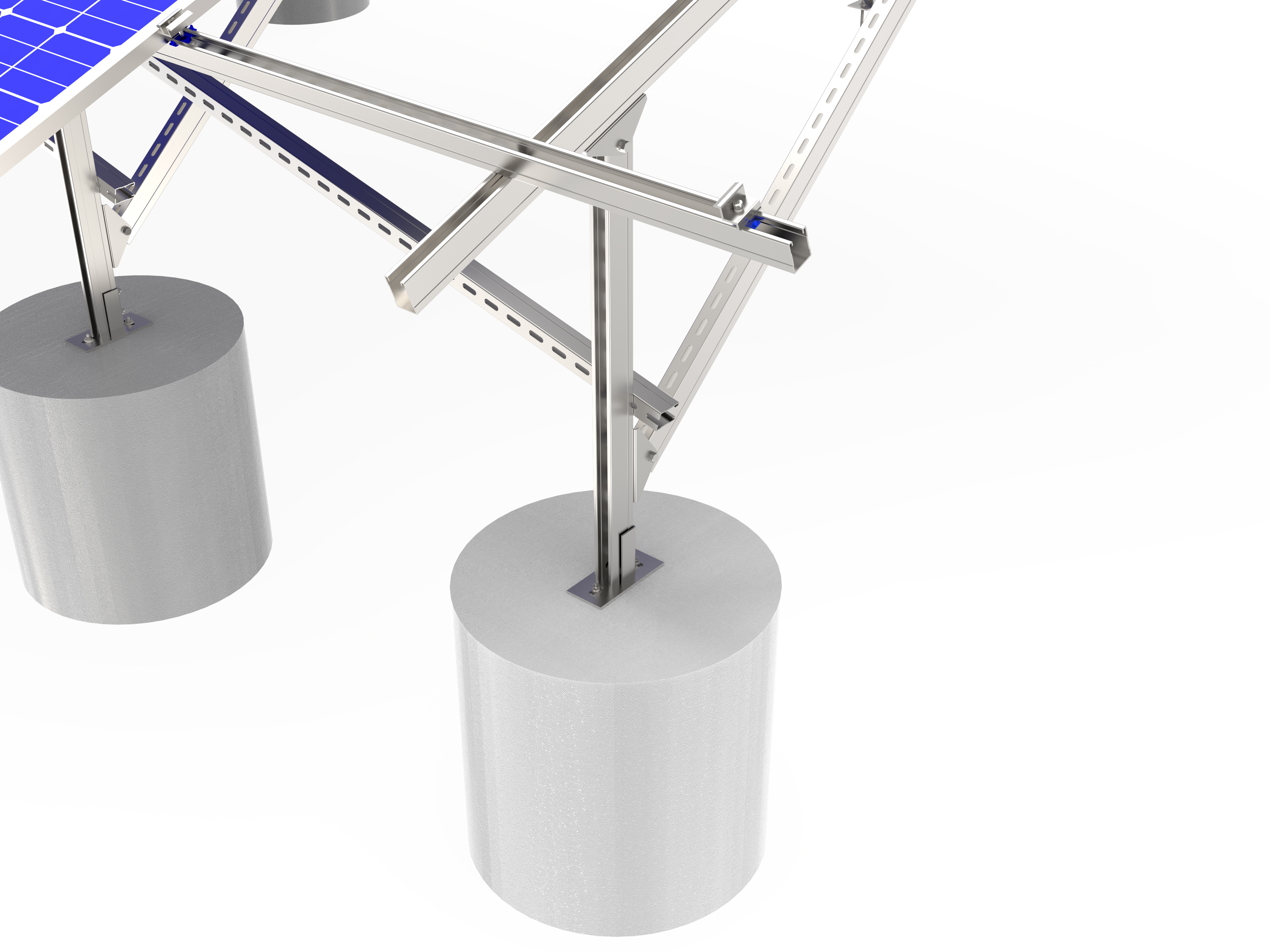 Solar Ground Mounting System, made from Mg-Al-Zn Coating or Q235B carbon steel