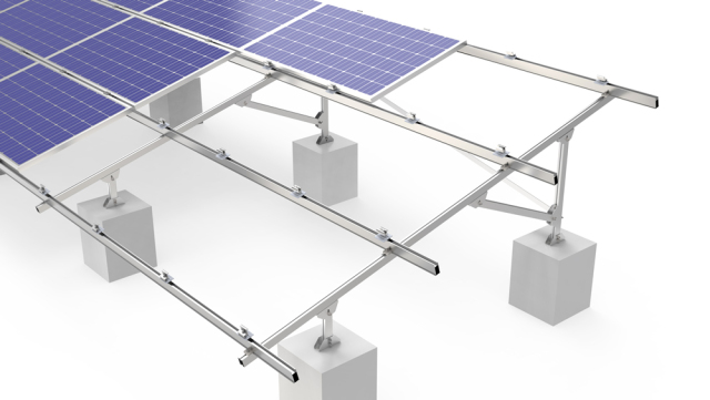 Solar Ground Mounting System, made from Mg-Al-Zn Coating or Q235B carbon steel