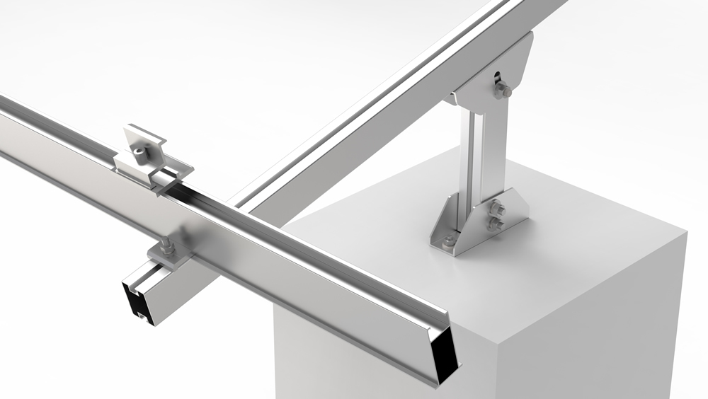 Solar Ground Mounting System, made from Mg-Al-Zn Coating or Q235B carbon steel
