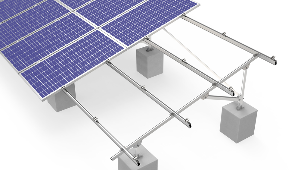 Vertical Ballasted Ground Mount Solar Racking