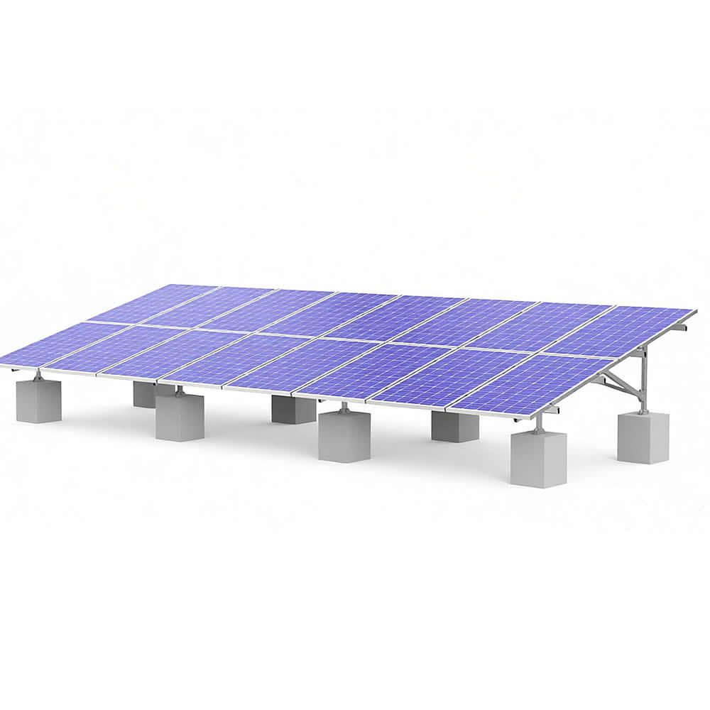 Vertical Ballasted Ground Mount Solar Racking