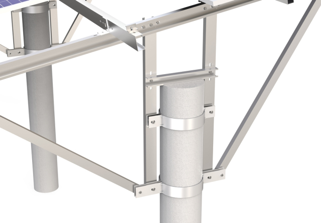 Carbon Steel Solar Panel Pole Mount