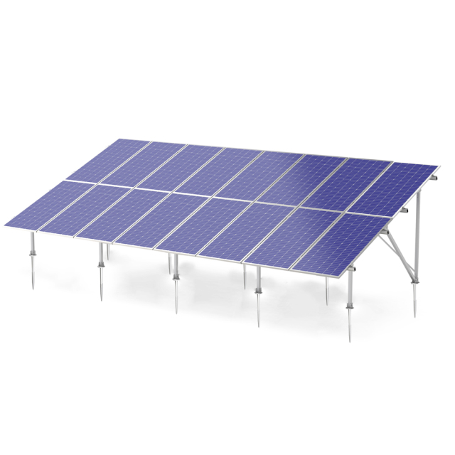 Screw Piles Aluminum Solar Panel Ground Mount Rack