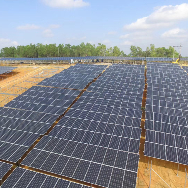 Screw Piles Aluminum Solar Panel Ground Mount Rack