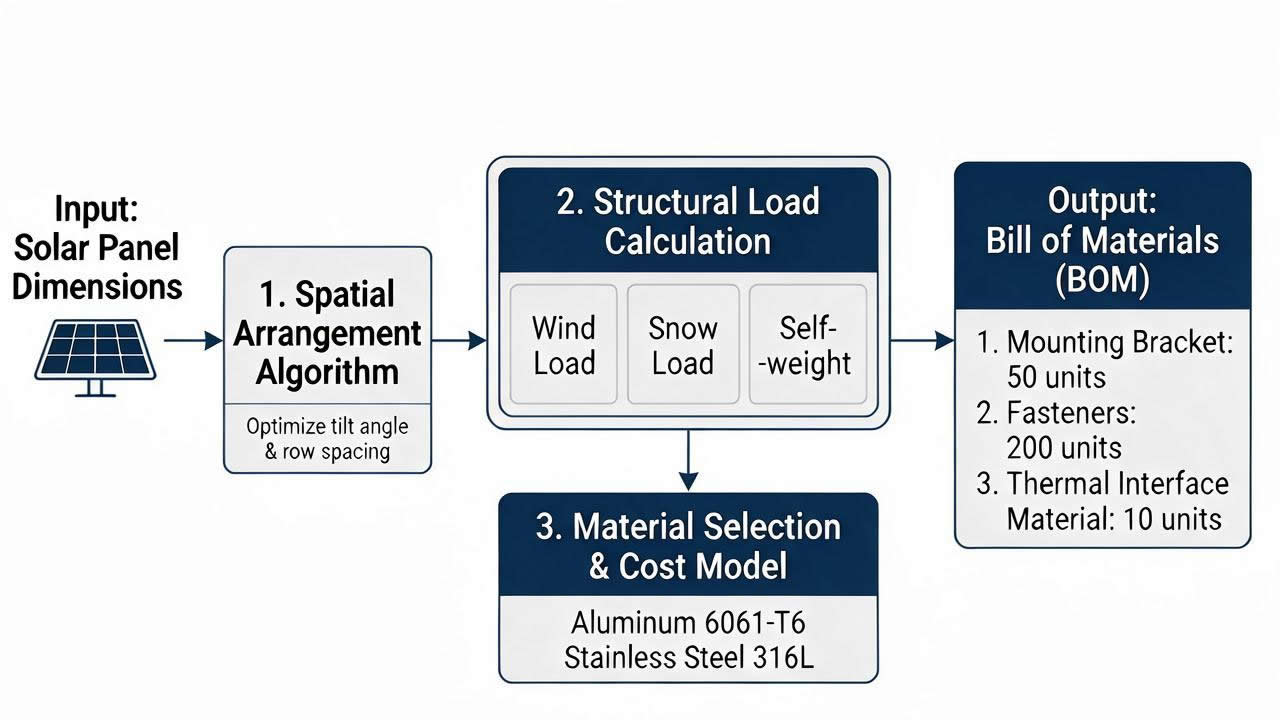 Core Calculation Logic: The Derivation Path from Solar Project Layout to Bill of Materials