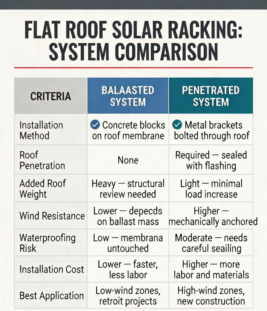 Ballasted vs. Penetrating: Key Differences
