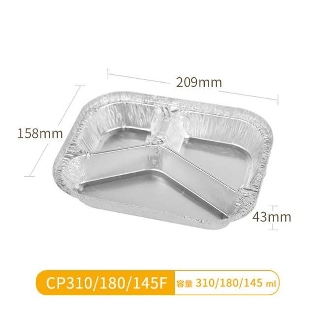 CP310/180/145F-3-Compartment Foil Pan