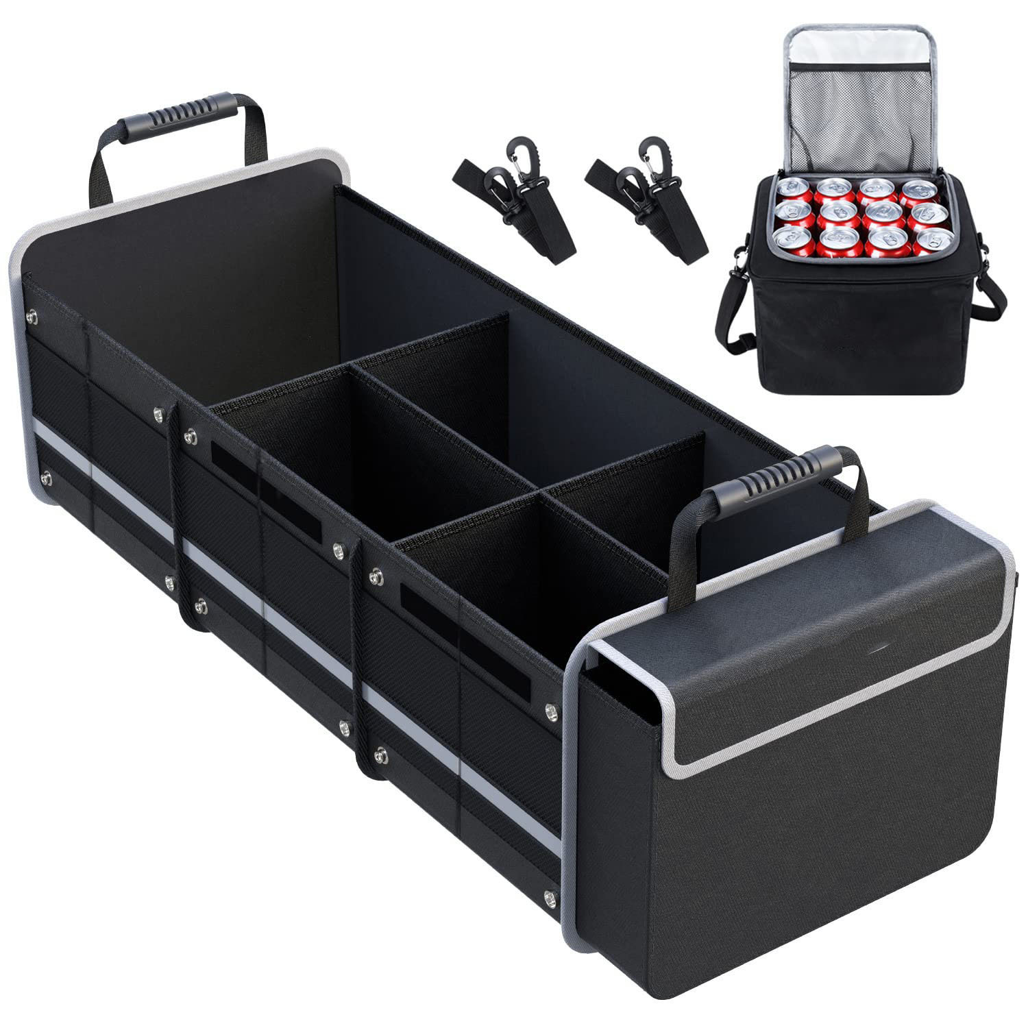Trunk Organizer with Insulated Leakproof Cooler Bag