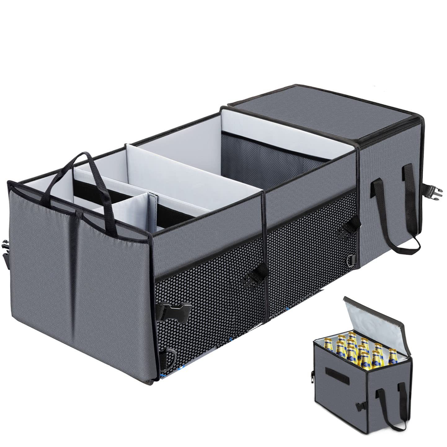 Car Trunk Organizer with Insulation Cooler Bag