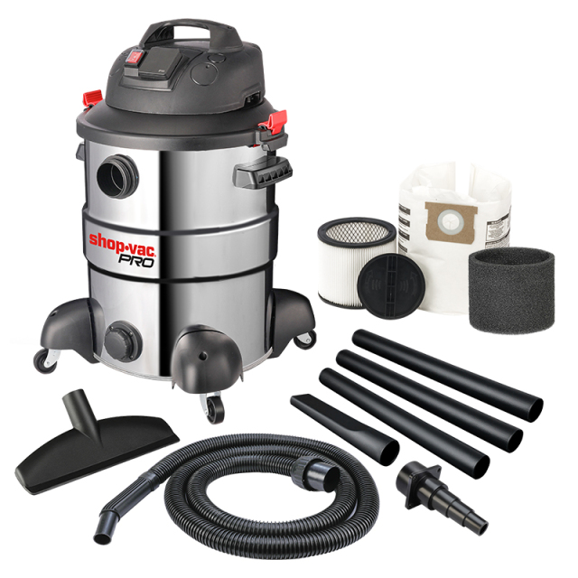 Shop-Vac 40L 1800W Stainless Steel Wet and Dry Vacuum Cleaner with Extra Socket