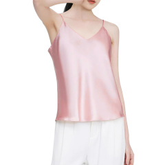 Silk camisole underlay tank top satin v-neck high end sleeveless tops