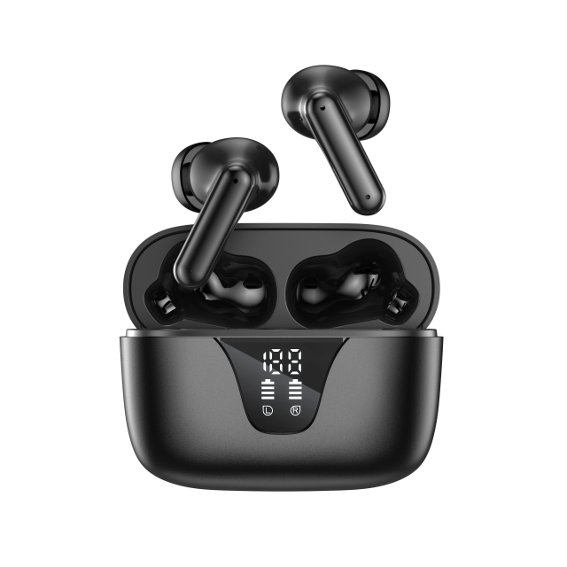 True Wireless Earbuds Bluetooth 5.3 with Microphone, TWS Ear-Buds in-Ear Headphones with Charging Case,Waterproof Cordless Blue-Tooth Earphones