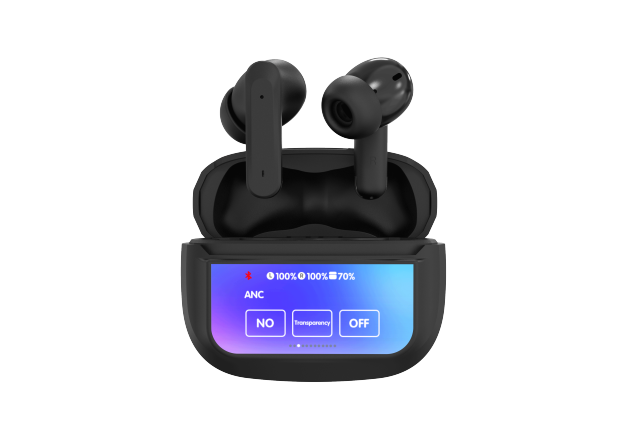 LED Touch Screen ANC +ENC noise cancelling with 4 MICs True Wireless Earbuds