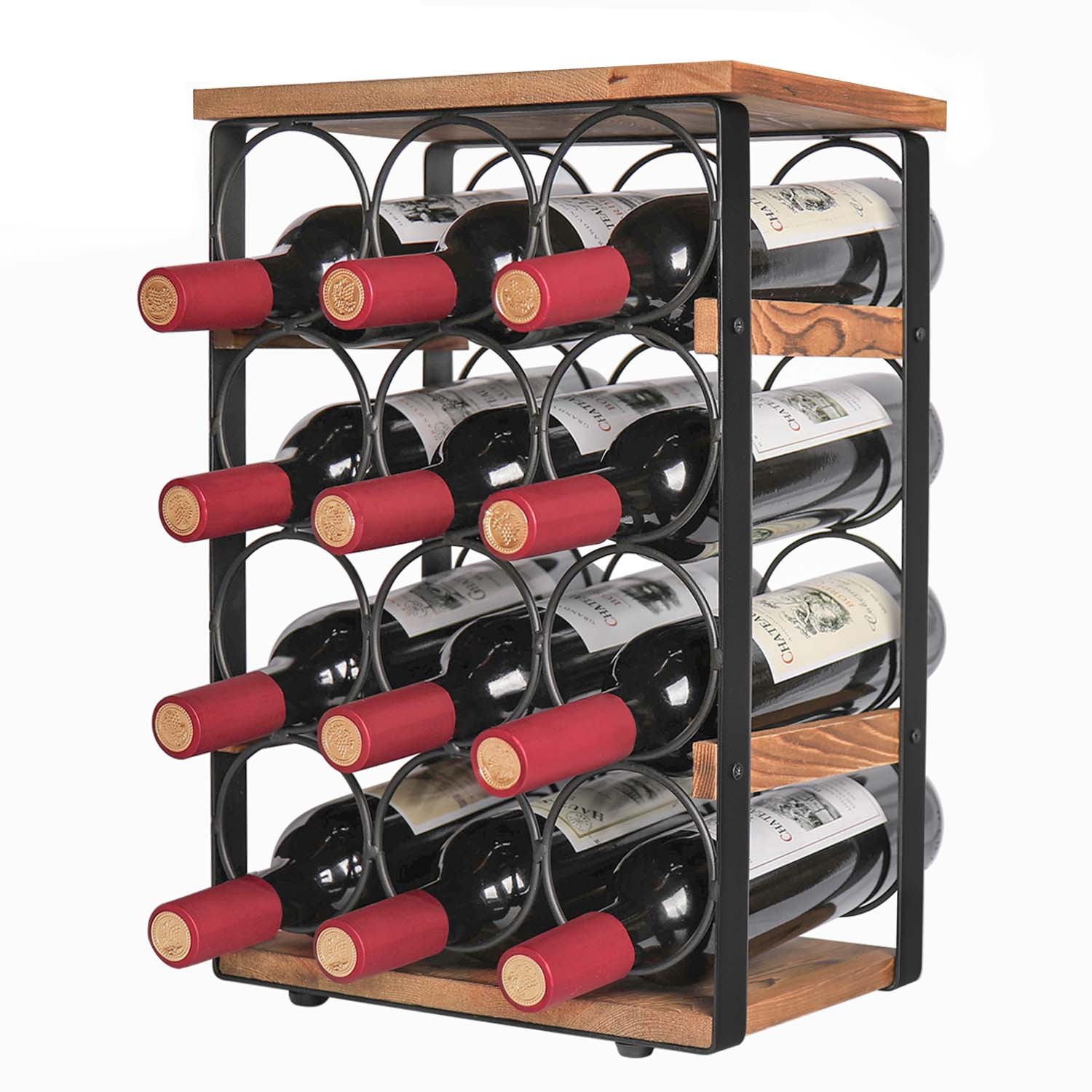 12 Bottles Countertop Wine Holder Rack Tabletop Wine Racks Countertop Wine Bottles Organizer