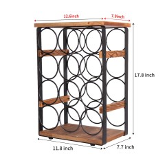 12 Bottles Countertop Wine Holder Rack Tabletop Wine Racks Countertop Wine Bottles Organizer