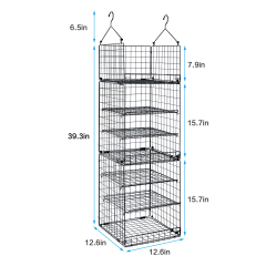 7-Shelf Adjustable Hanging Closet Organizer Basket