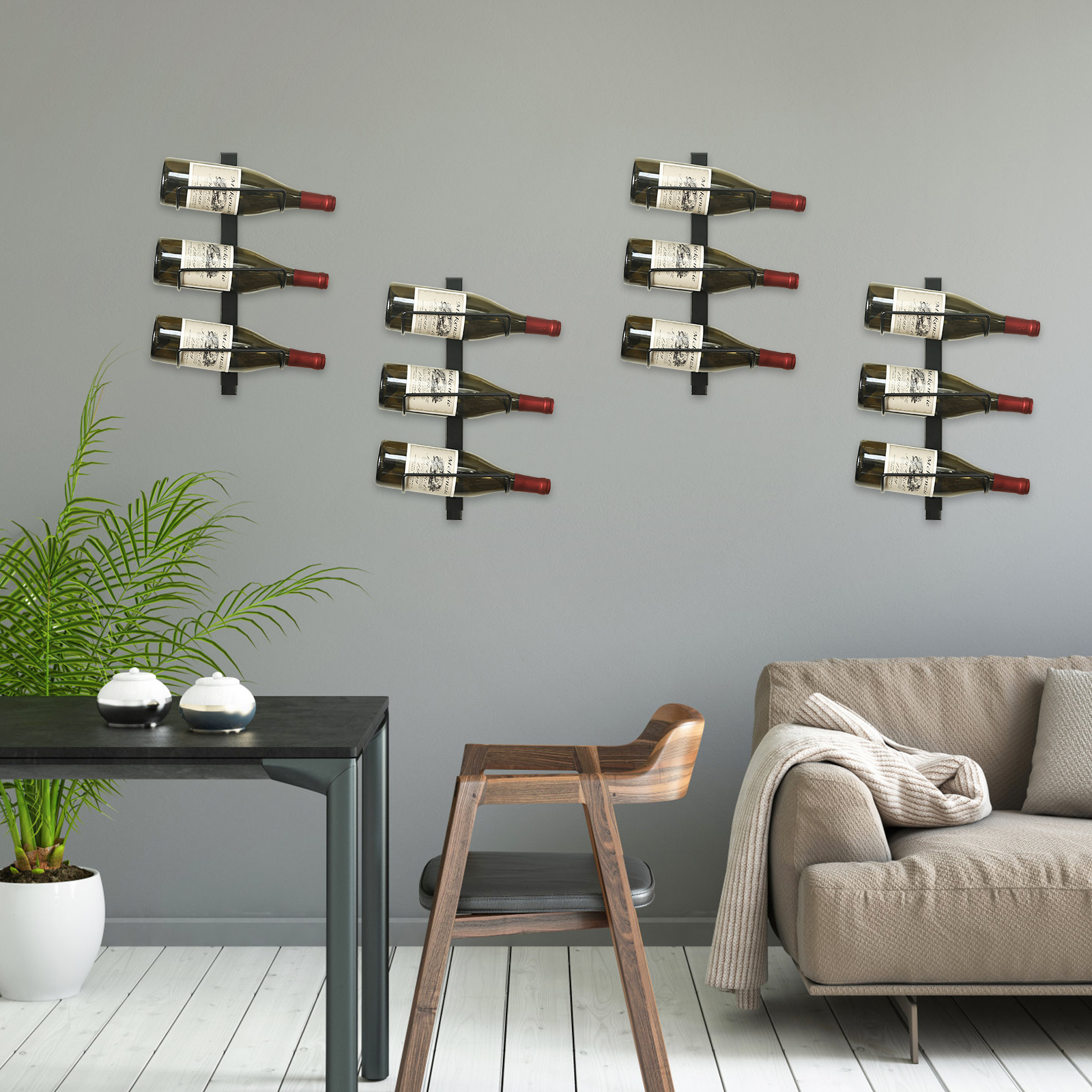12 Bottles DIY Detachable Wine Storage Organizer