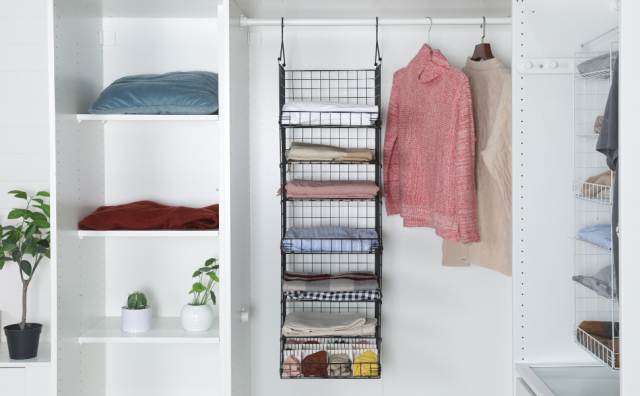 7-Shelf Adjustable Hanging Closet Organizer Basket