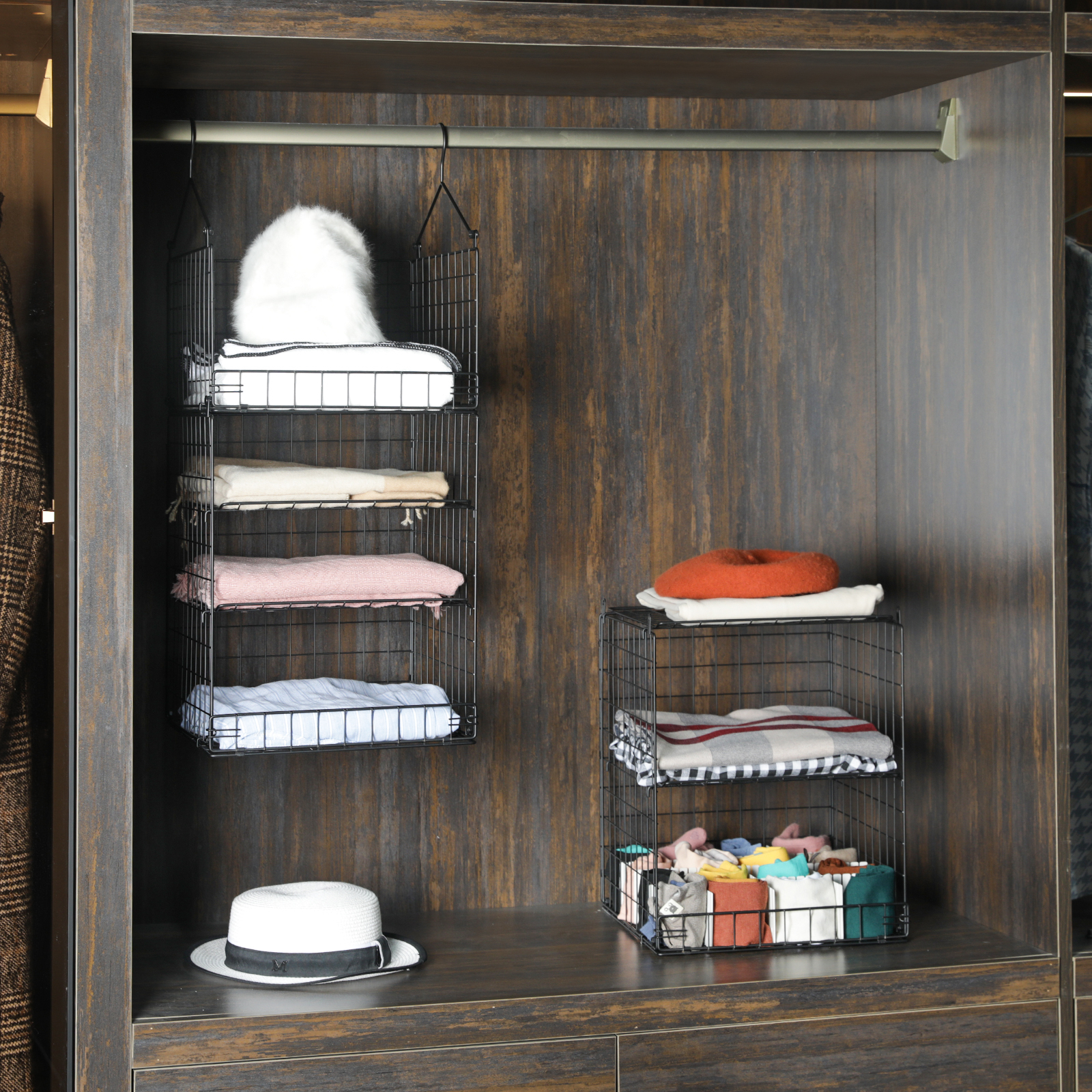 7-Shelf Adjustable Hanging Closet Organizer Basket