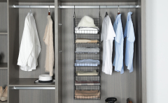 7-Shelf Adjustable Hanging Closet Organizer Basket