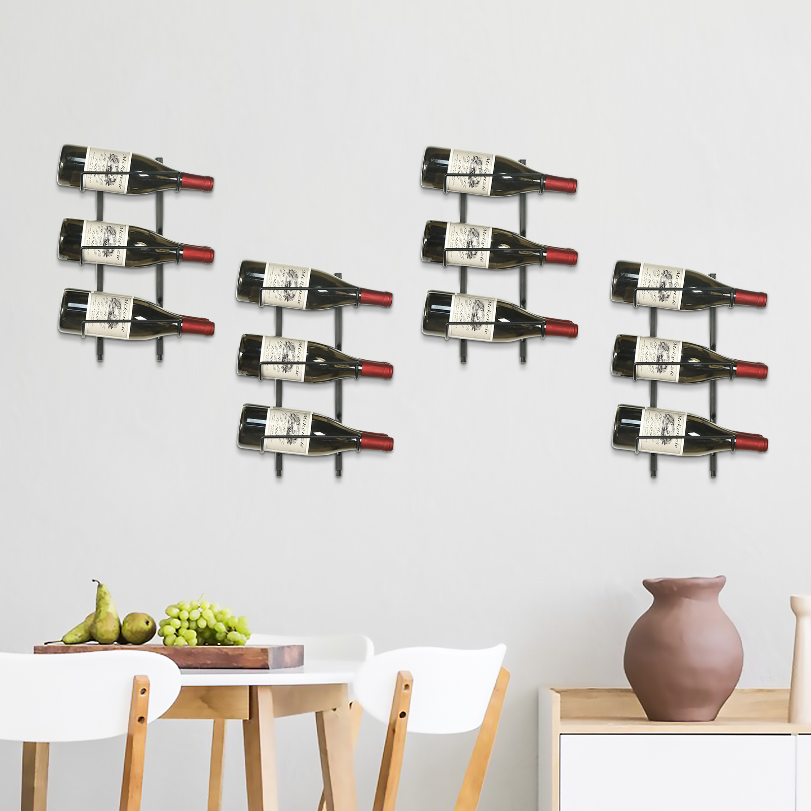 Diy wall wine online rack