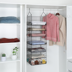 6 Tier Separable Adjustable Foldable Hanging Closet Organizers and Storage Basket