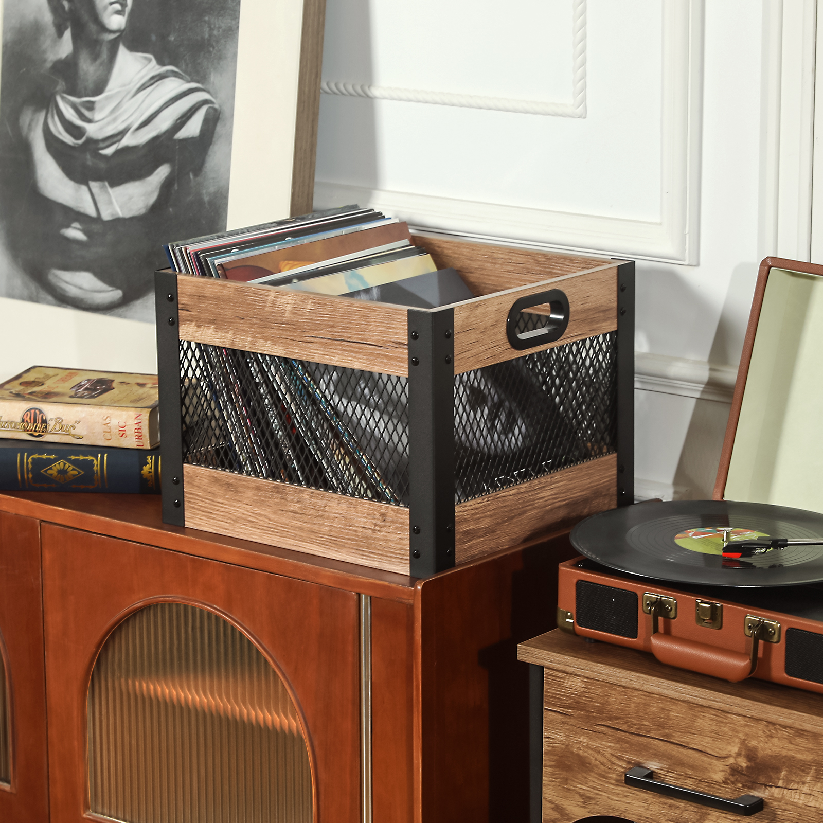 Vinyl Record Storage Holder Cube Container for Storing Record