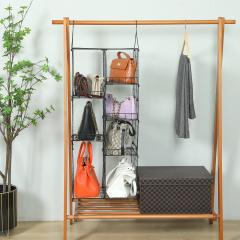 Hanging Handbag Purse Organizer for Closet with 5 Adjustable Shelves