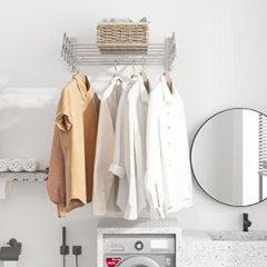 Wall Mounted Clothes Aluminium Alloys Retractable Laundry Drying Rack