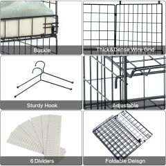 6 Tier Separable Adjustable Foldable Hanging Closet Organizers and Storage Basket