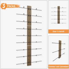 Set of 3 Wall Mounted Sunglasses Storage Organizer
