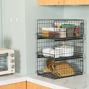 3-tier Sliding Countertop Closet Organizers and Drawer Storage Shelves