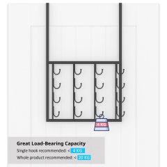 Rotating Hooks Over Door, Over The Door Hangers  with 16 Hooks