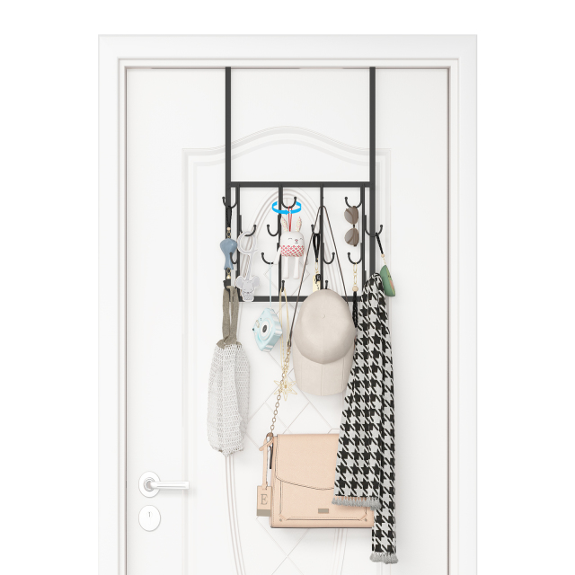 Rotating Hooks Over Door, Over The Door Hangers  with 16 Hooks