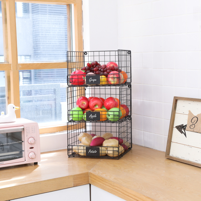 Hatahardware 3 Tier Foldable Closet Hanging Organizer with Name Plate and 5 S Hooks,