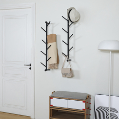 2 Pack Vertical Wall Mounted Metal Hat Coat Rack for bedroom livingroom