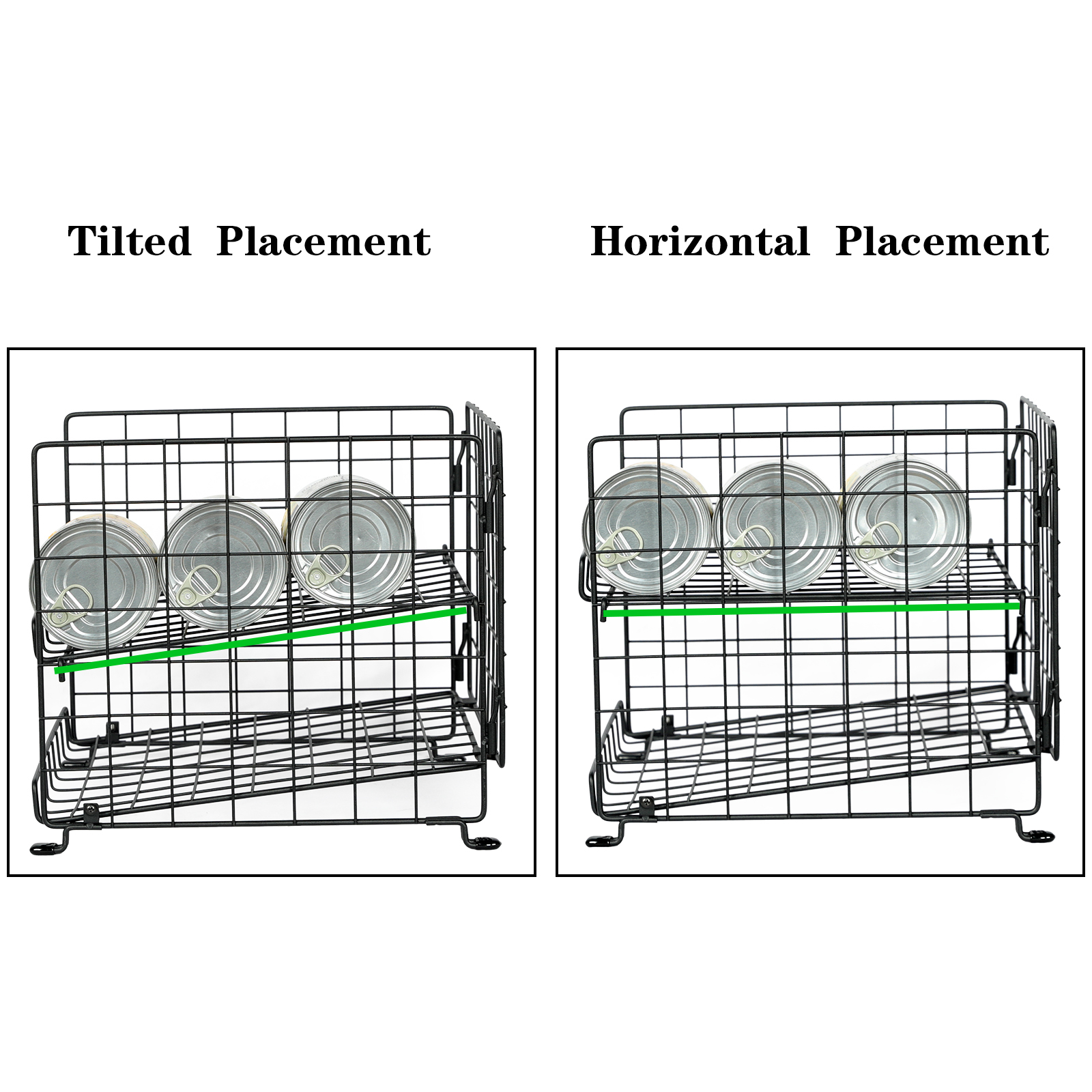 High Quality Drink Cans Display Adjustable Can Dispenser 4 Tiers Stackable Can Rack Organizer