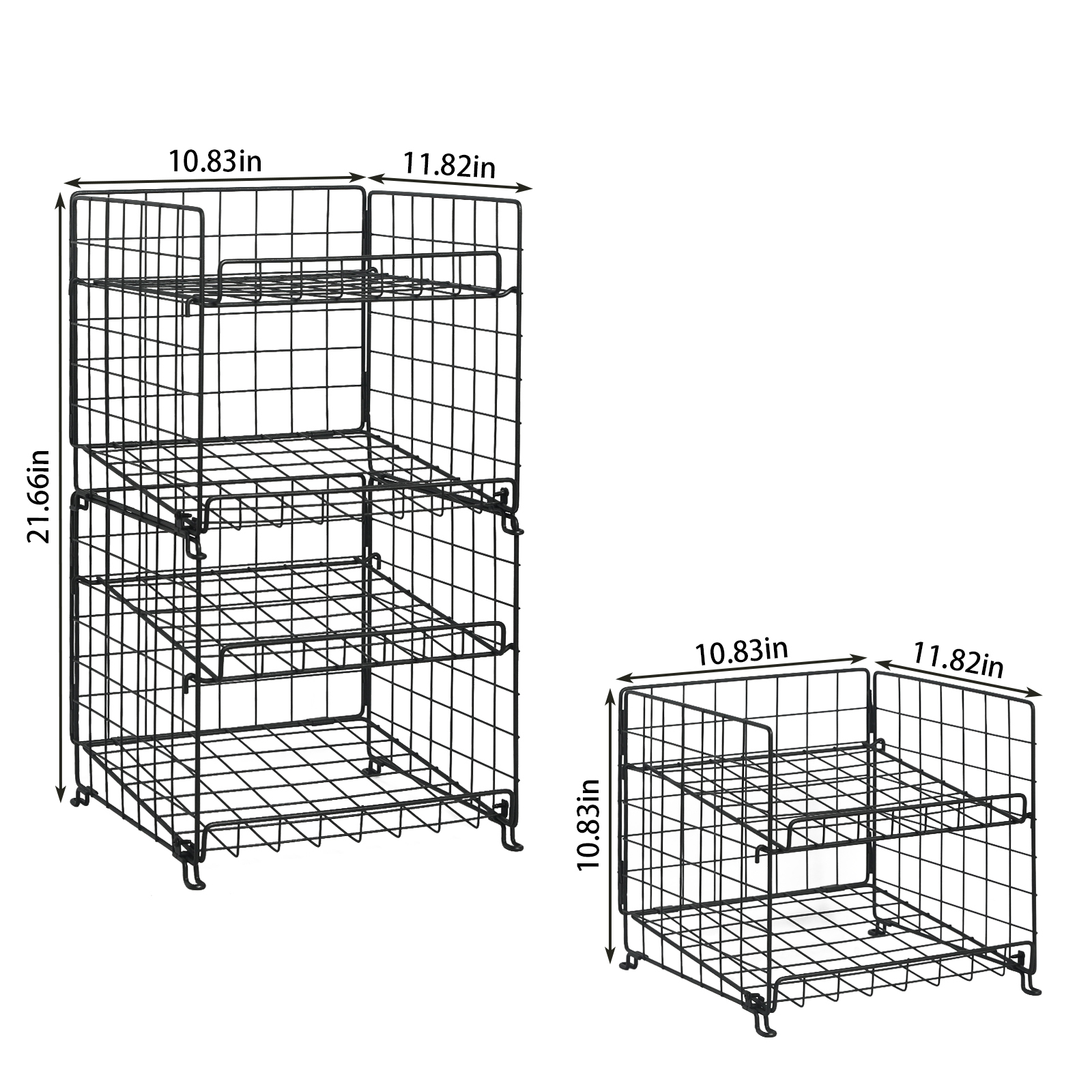High Quality Drink Cans Display Adjustable Can Dispenser 4 Tiers Stackable Can Rack Organizer