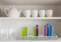 Large Capacity Adjustable 10 Dividers Detachable Lid Organizer Rack For Cabinets Cupboards Pantry Shelves