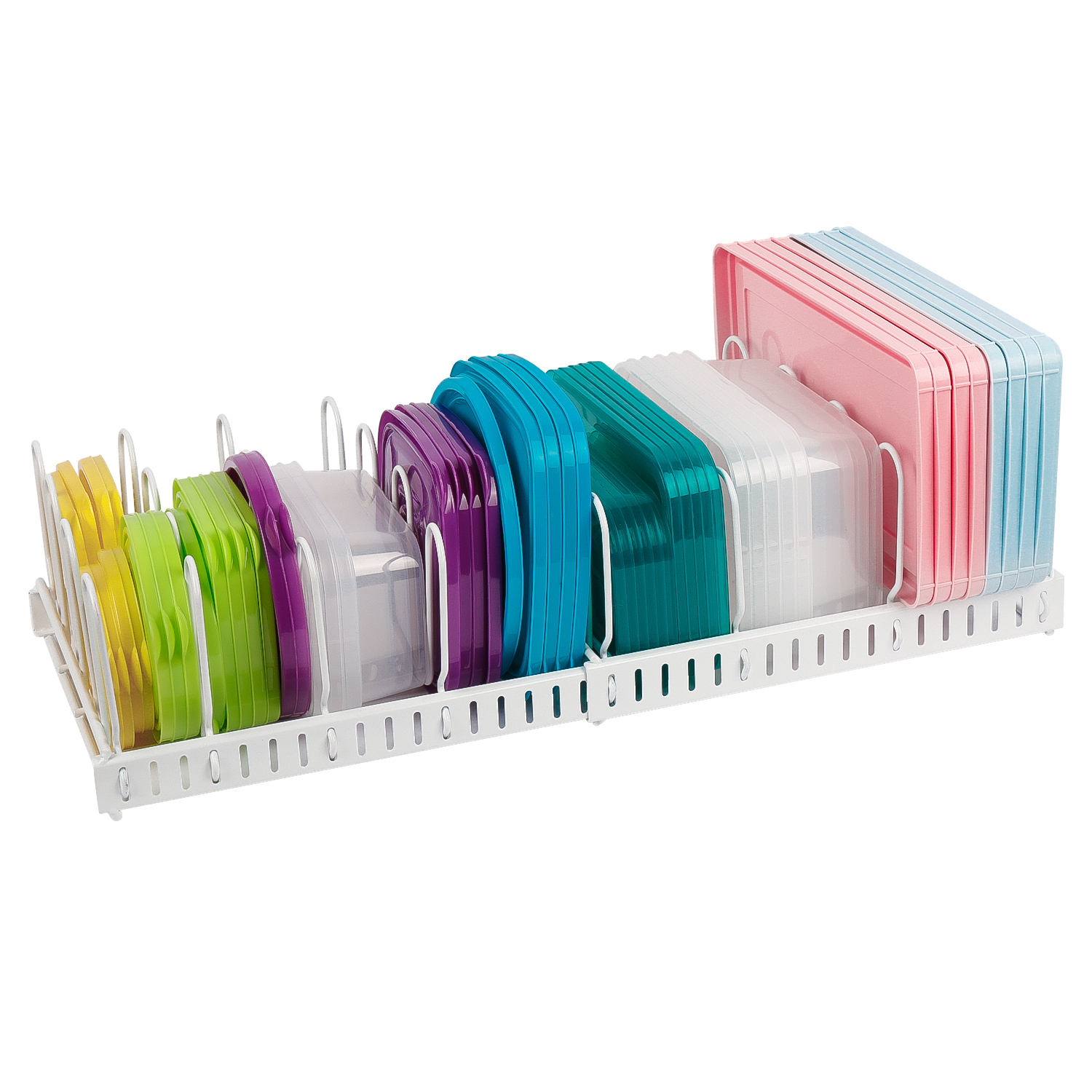 Wholesale Home Kitchen Cabinets Expandable Food Storage Container Lid Rack Organizer For Plastic Lids