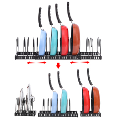 Hot Selling Adjustable Expandable Kitchen Pans And Foldable Pot Lid Organizer Rack Holder Double Sided