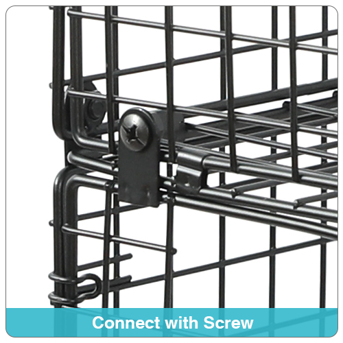 Large Stackable Metal Stacking Black 3 Tiers Household Food Pantry Storage Basket Wire Rack For Sale