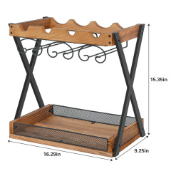 Wholesale Custom Modern Countertop Display Tabletop Wooden Wine Bottle Storage Racks