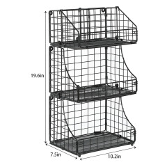 2023 New Style Home Office Portable Storage Basket Rack Desktop Foldable 3 Tier Stackable Tea Bag Organizer