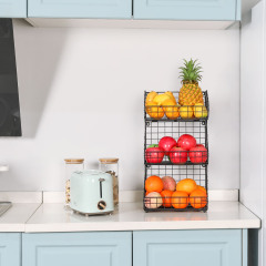 2023 New Style Home Office Portable Storage Basket Rack Desktop Foldable 3 Tier Stackable Tea Bag Organizer